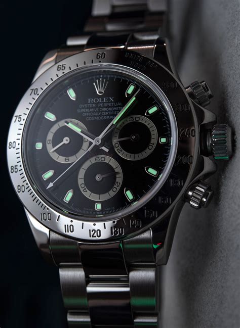 rolex daytona steel black dial price|rolex daytona 116520 price.